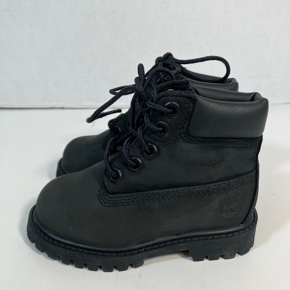 Timberland Toddlers Sz 6 Classic 6-Inch Waterproof Boot Black Matte Nubuck
